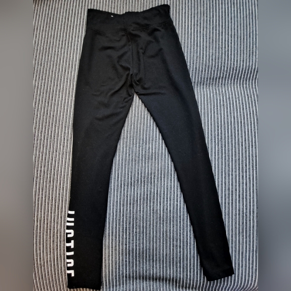 Justice girl legging 14-16 black with white logo - Picture 5 of 8